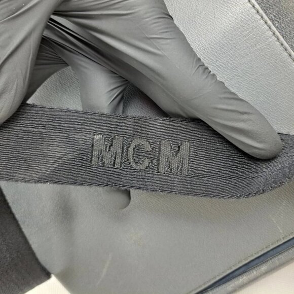 MCM Leather Gray Shoulder Bag | Laptop Bag up to 15" | Messenger Bag - Picture 10 of 12